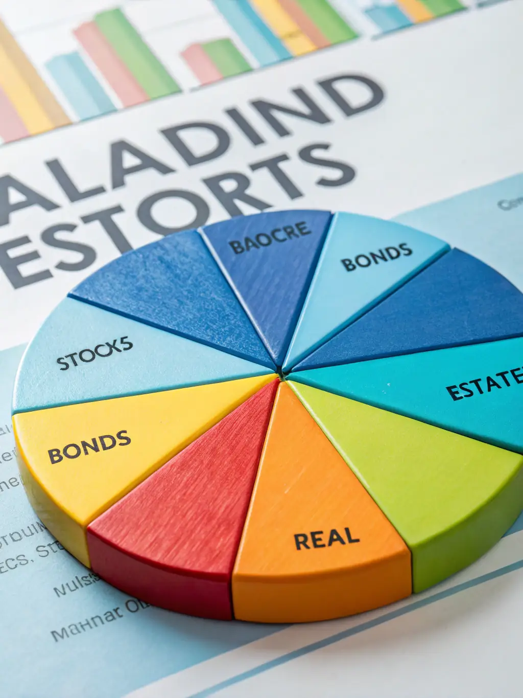 An image of a diverse portfolio chart showing a balanced mix of gold, ETFs, and cryptocurrencies, illustrating the diversification benefits of Goldminer.